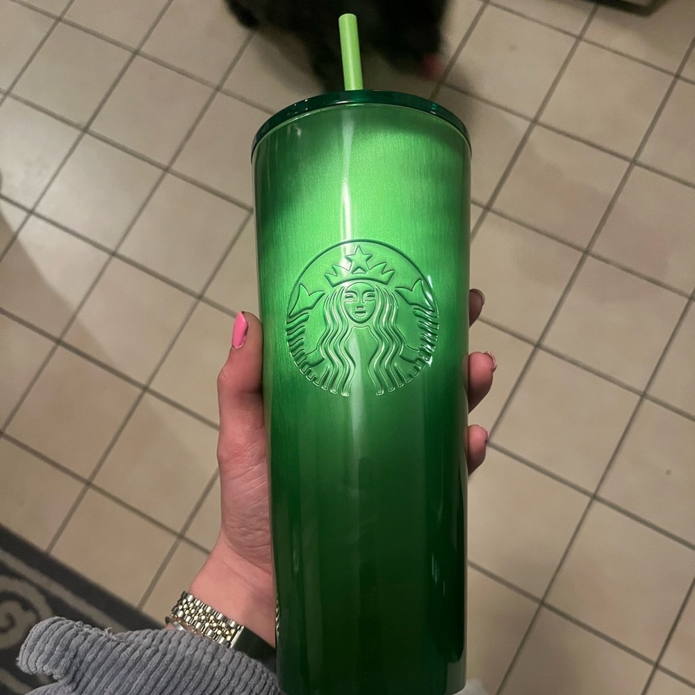 Green Starbucks cup